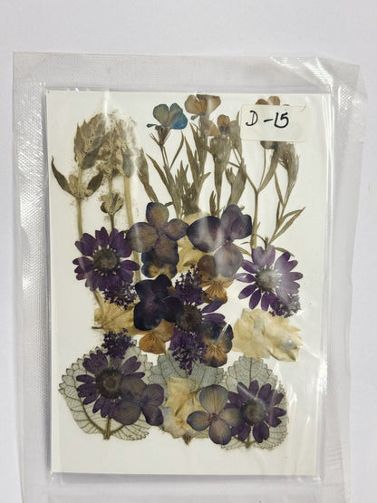 Pressed Dried Flowers- 1 pack Design -15