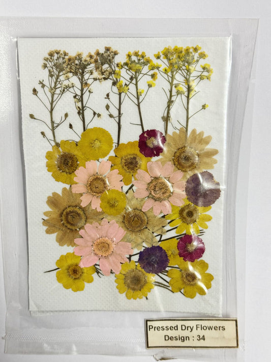 Pressed Dried Flowers- 1 pack Design -34