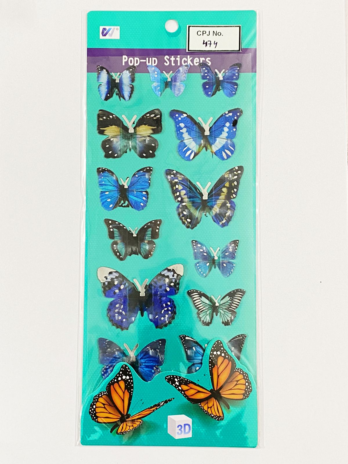 3D Butterfly Sticker – Design- 474