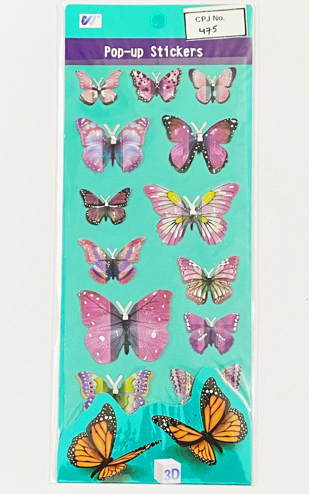 3D Butterfly Sticker – Design- 475