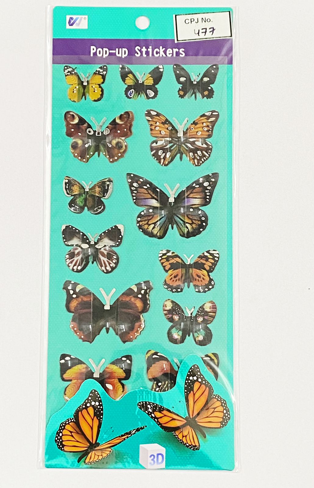 3D Butterfly Sticker – Design- 477