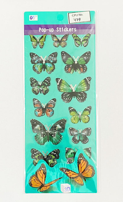 3D Butterfly Sticker – Design- 479