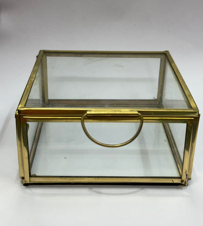Vintage Glass Box – 4 x 4 x 2 inch