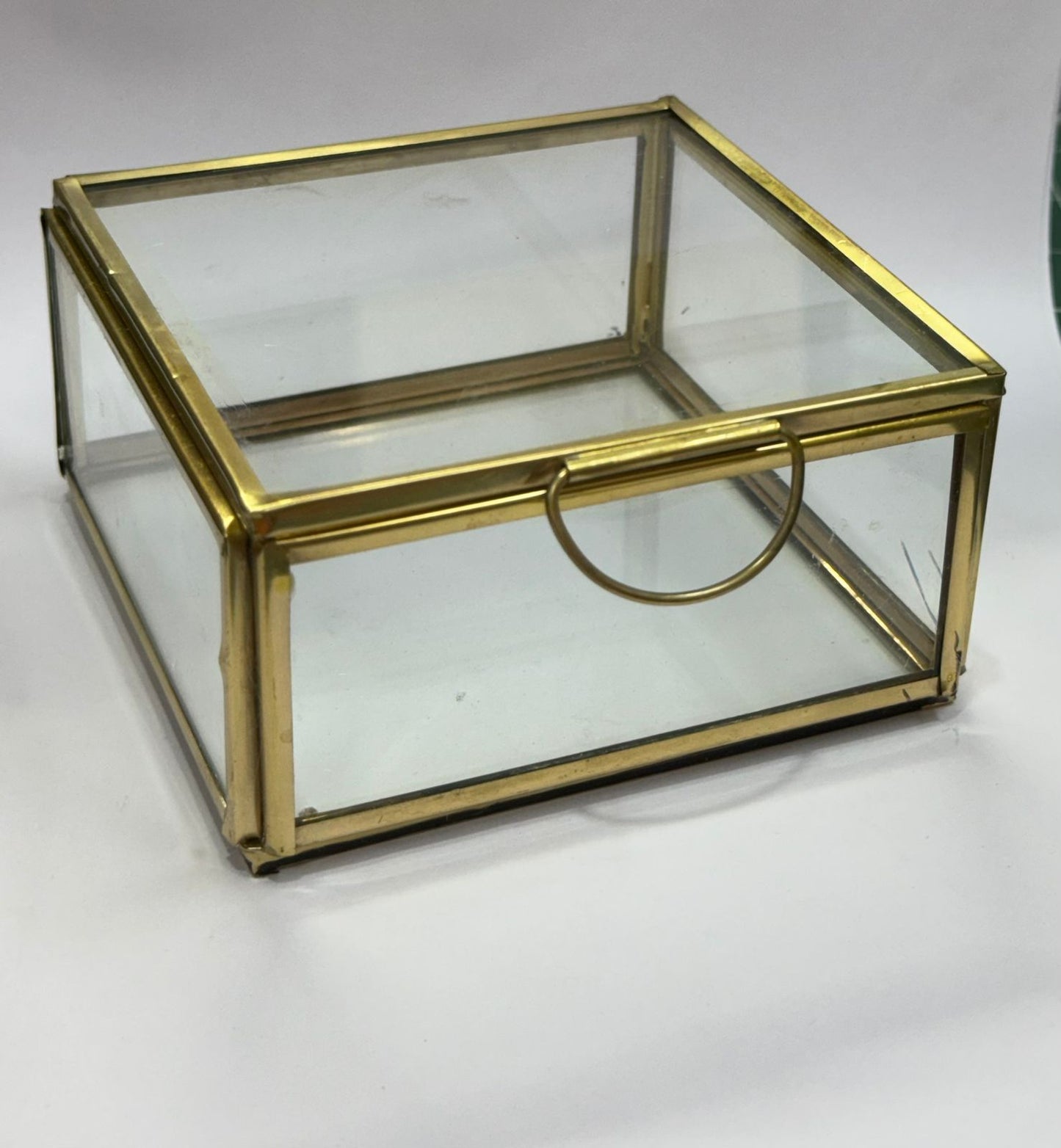 Vintage Glass Box – 4 x 4 x 2 inch