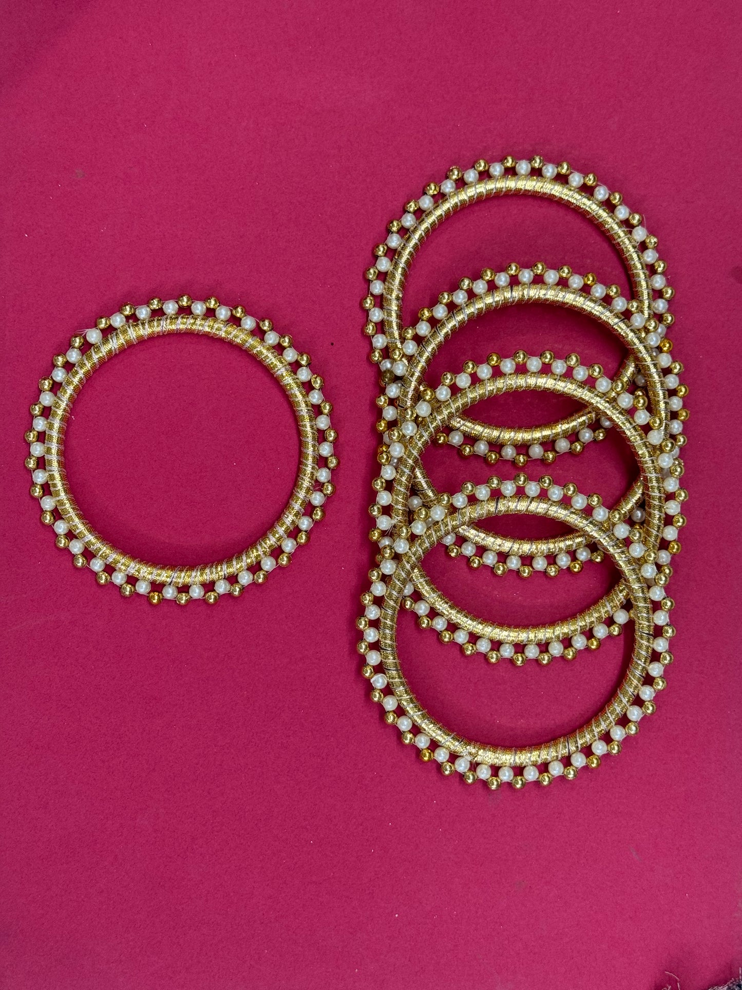 Gota patti Ring 4 inch- 5 pieces