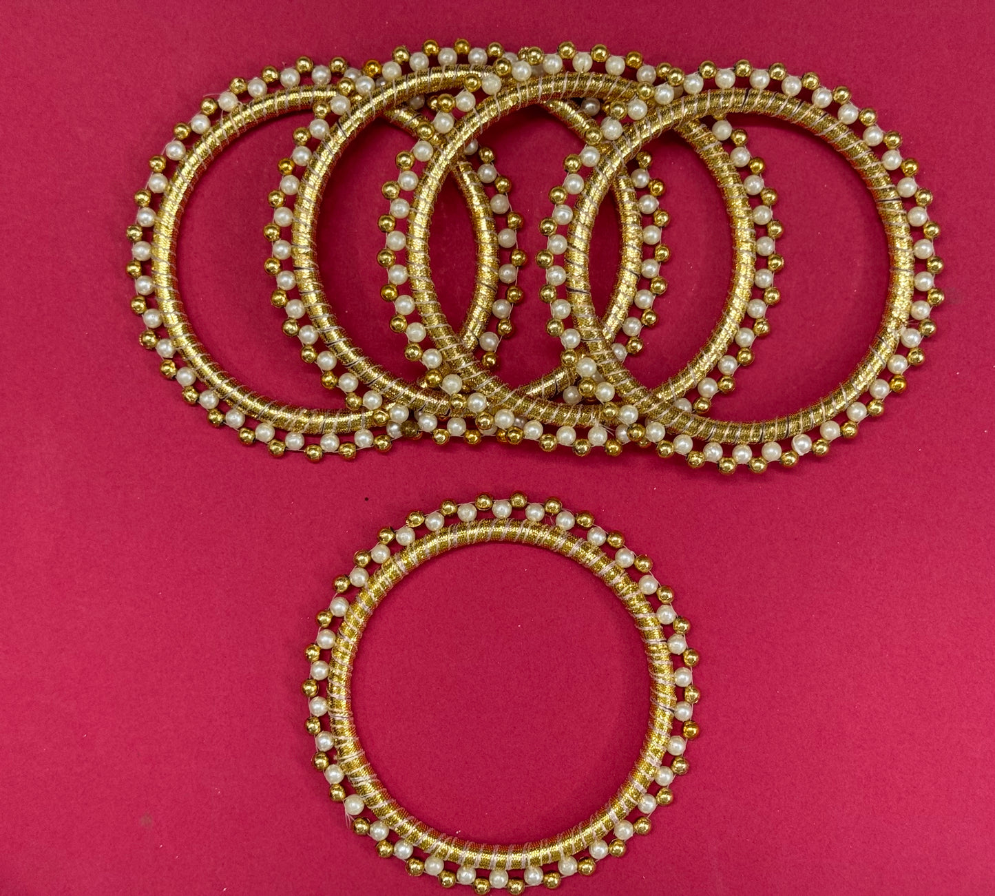 Gota patti Ring 4 inch- 5 pieces