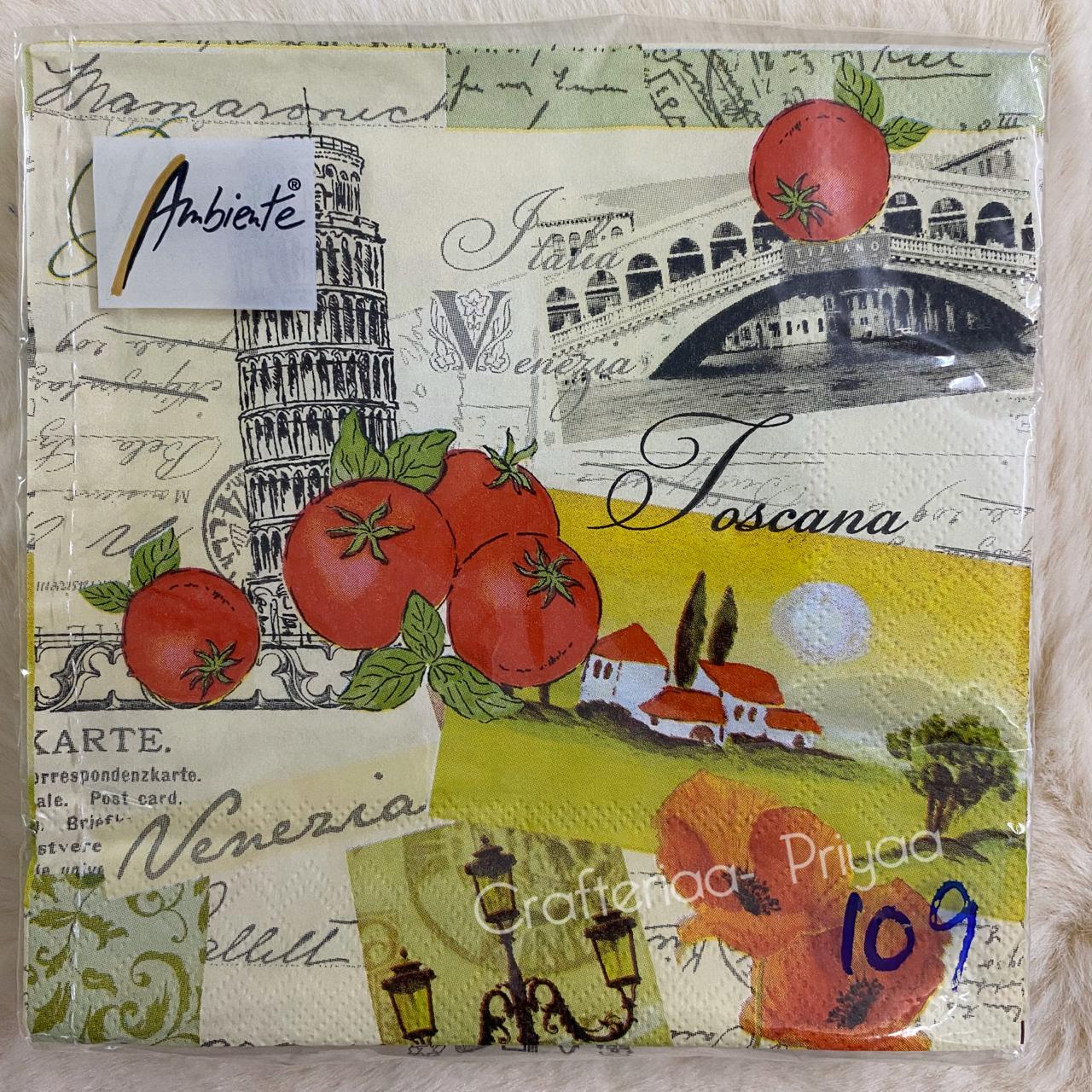 Decoupage Tissue- 5 Sheets – D109