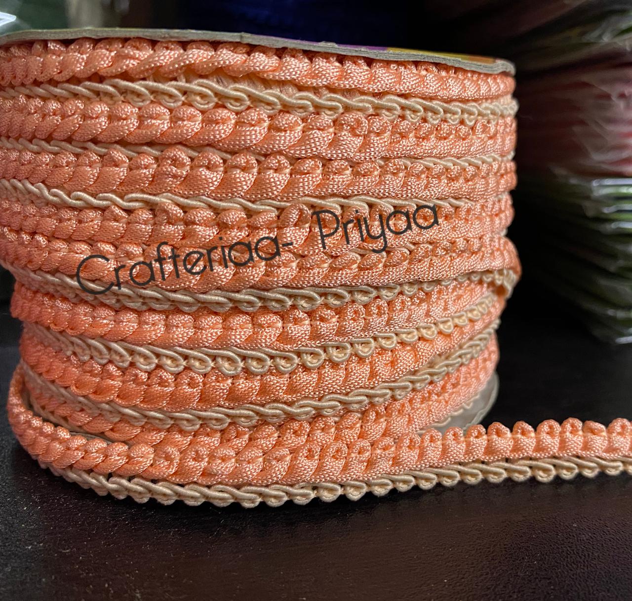 Border Lace – 1cm – 2 mtr- Peach