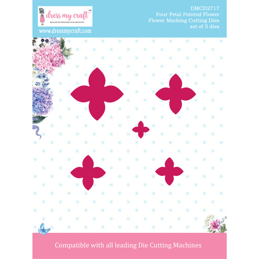 Four Petal Pointed Flower – Flower Making Cutting Dies