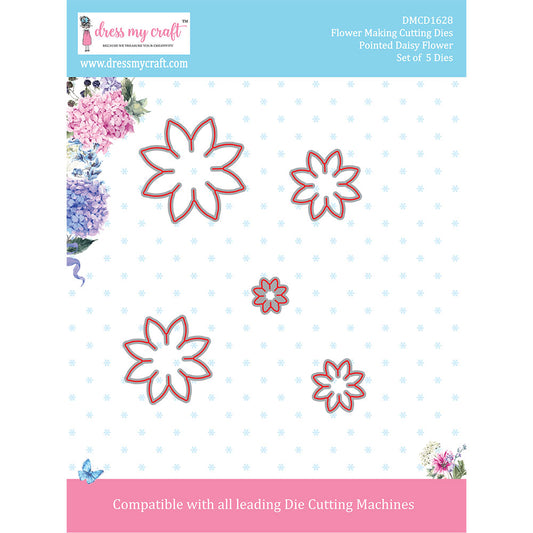 Pointed Daisy Flower – Flower Making Cutting Dies