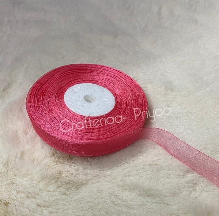 Organza-Ribbon-1/2-inch-Coral