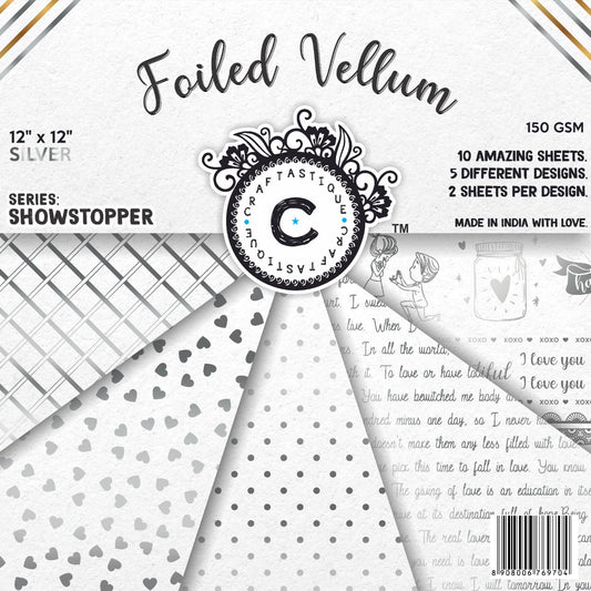 Foiled Vellum – 12×12 inch- Silver