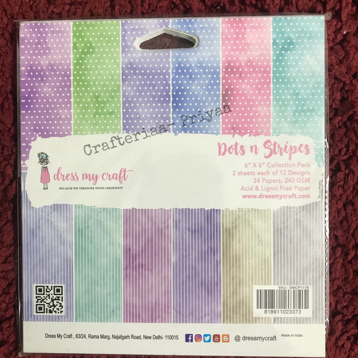 Dots n Stripes – 6″X 6″ Paper Pad