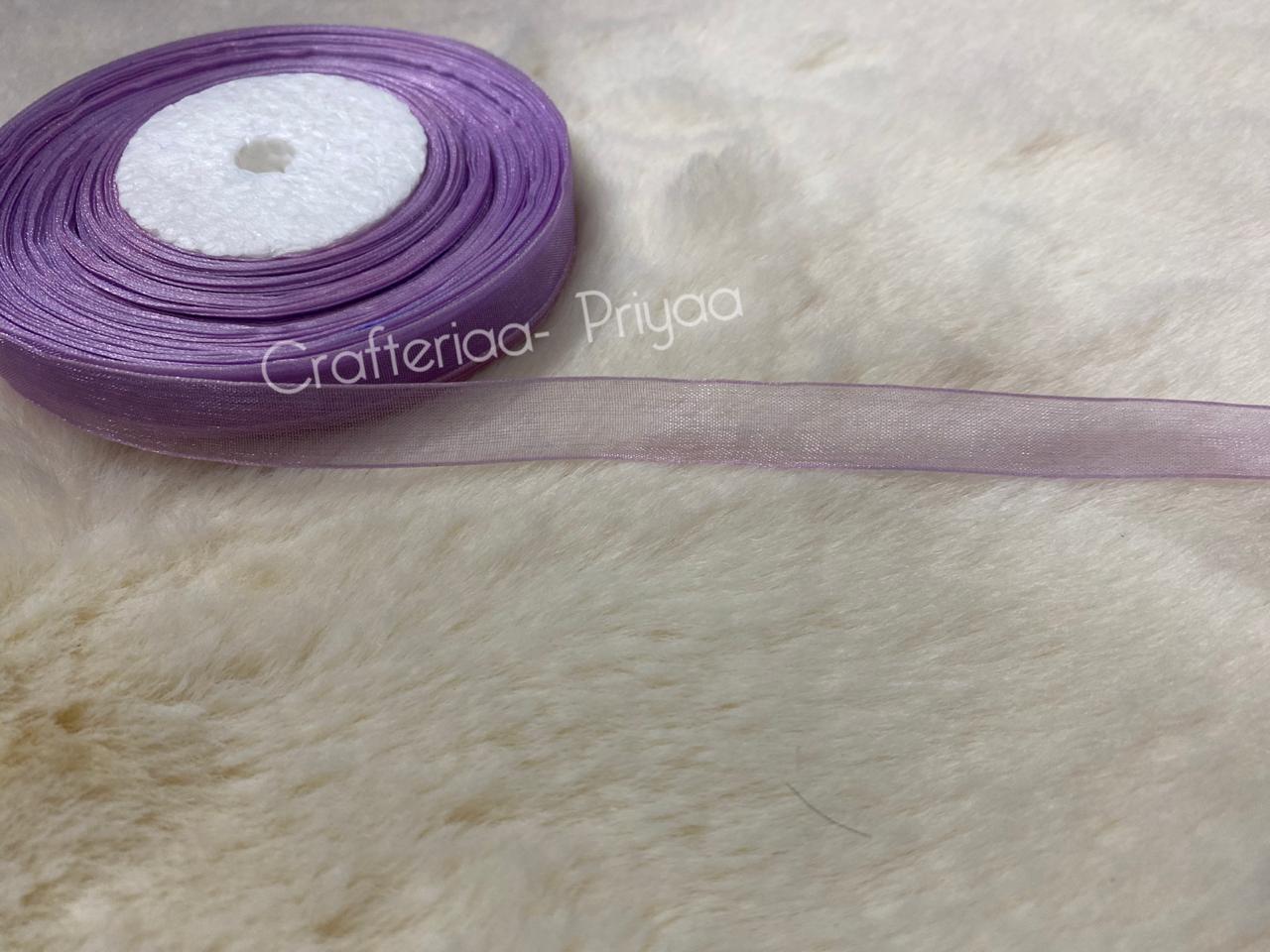 Organza-Ribbon-1/2-inch- Purple-color