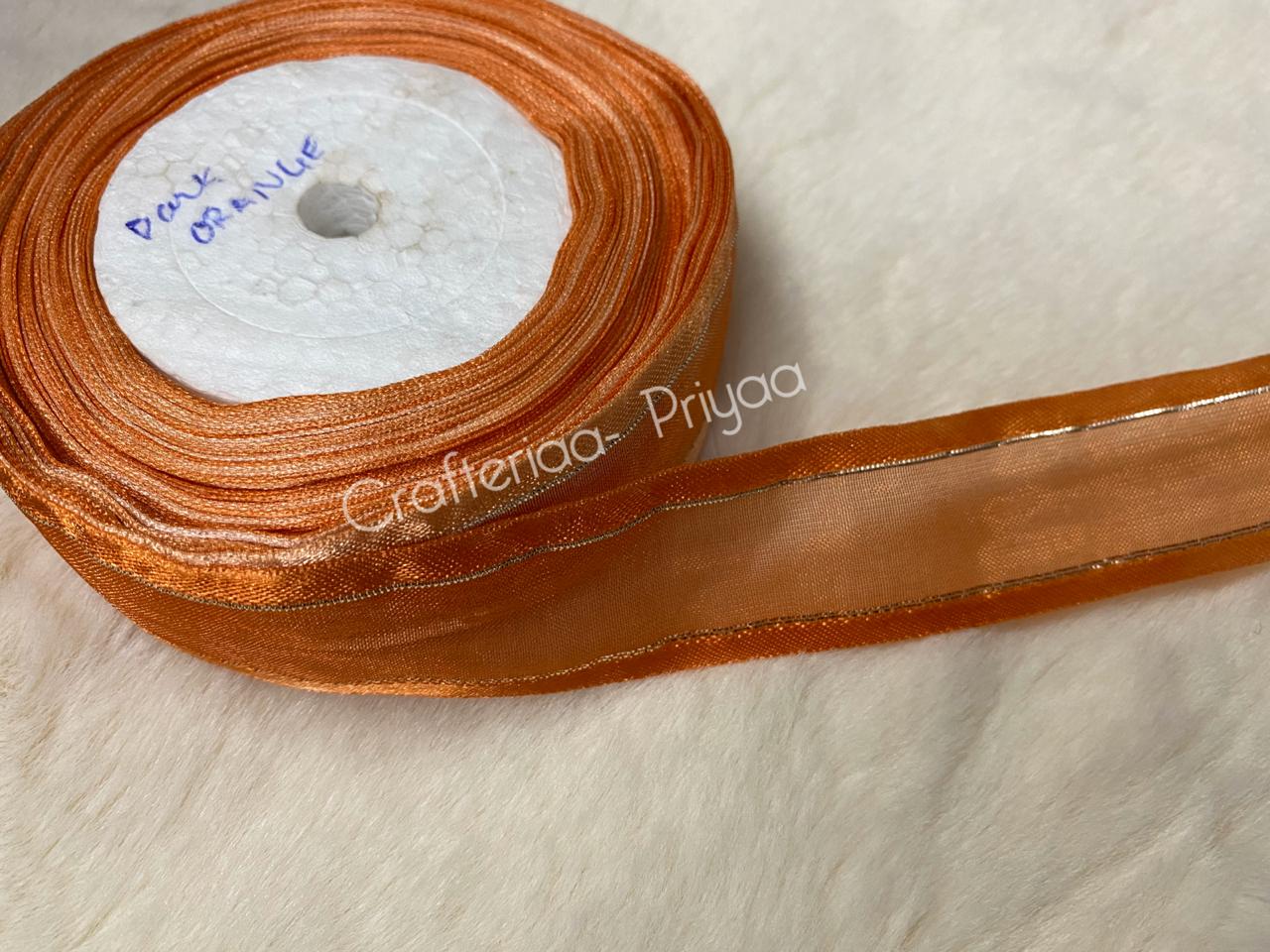 Organza-Ribbon-1-inch-color – dark-orange