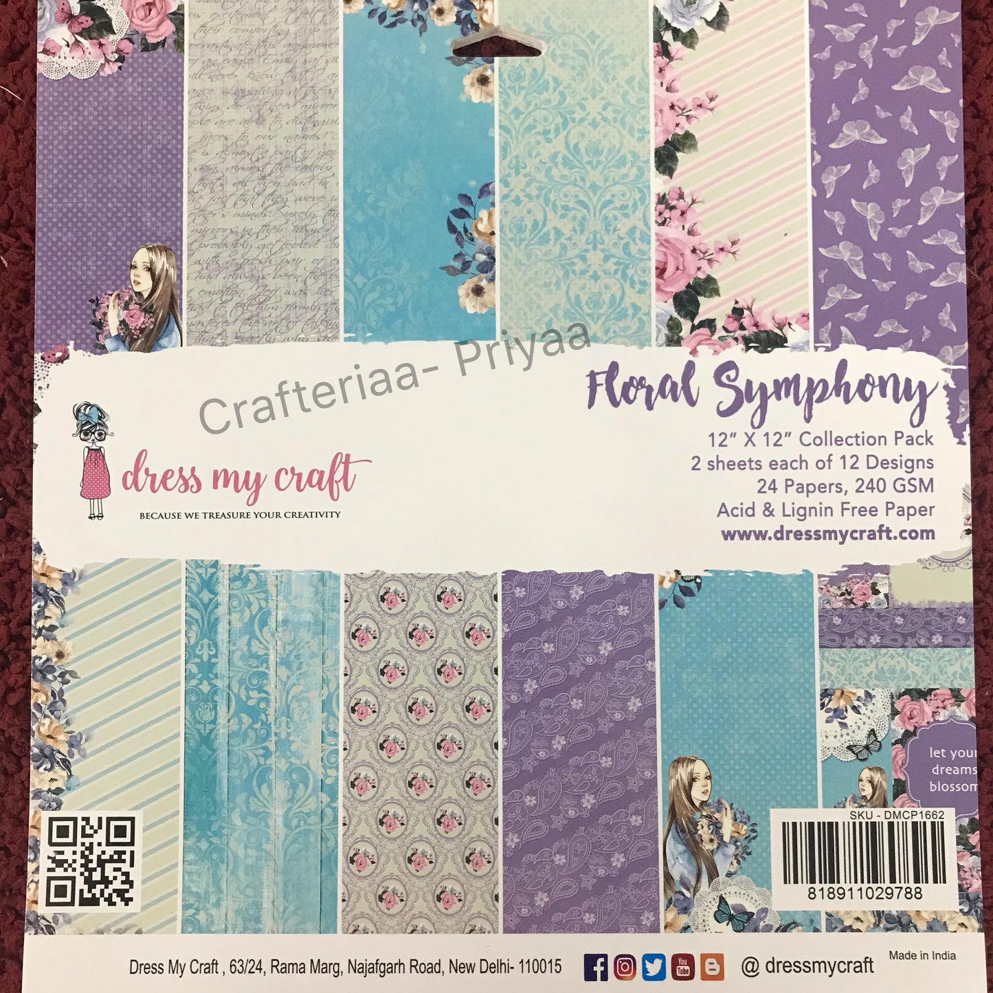 Floral Symphony – 12″ X 12″ Paper Pad