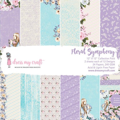 Floral Symphony – 12″ X 12″ Paper Pad