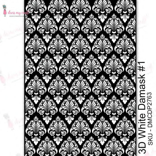 3D White Damask #1 – Transfer Me