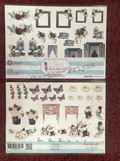 Romantic Roses Motif Sheet