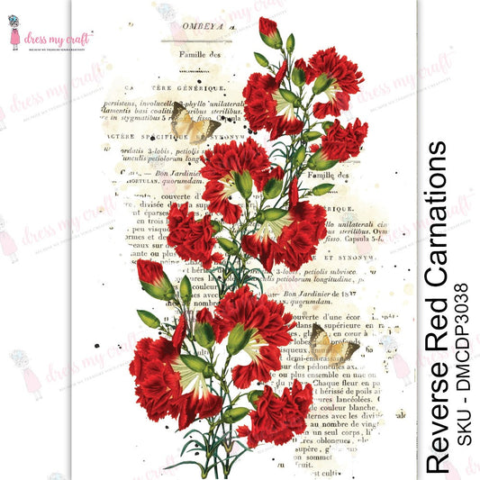 Reverse Red Carnations – Transfer Me