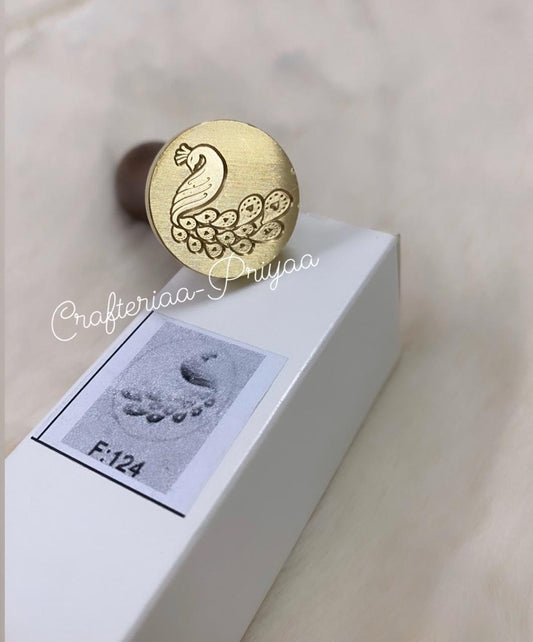 Wax Seal Stamp- Peacock design no. -14