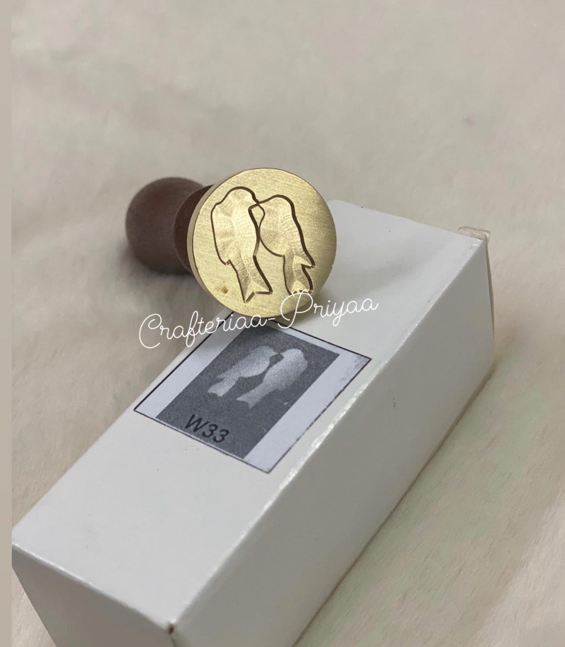 Wax Seal Stamp- LOVE BIRDS design no. -20