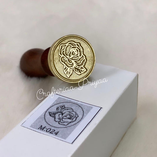 Wax Seal Stamp- ROSE design no. -24