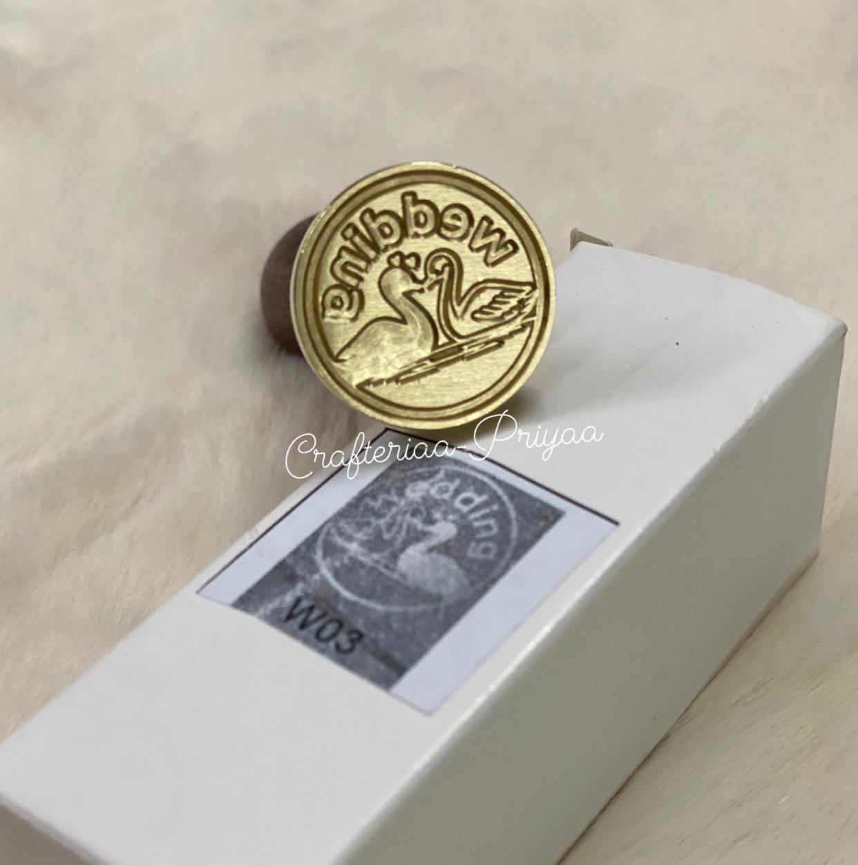 Wax Seal Stamp- D32- wedding-swan