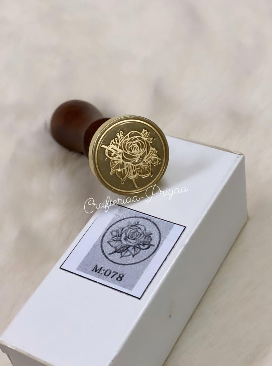 Wax Seal Stamp- D38- ROSE