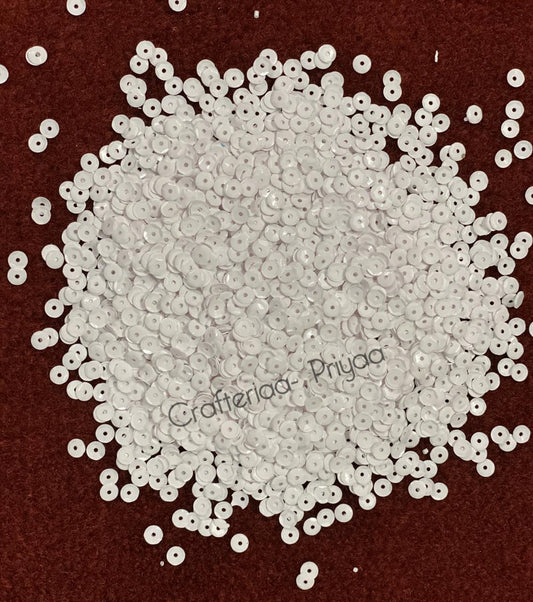 Sequins – 30 gm -D8 – White