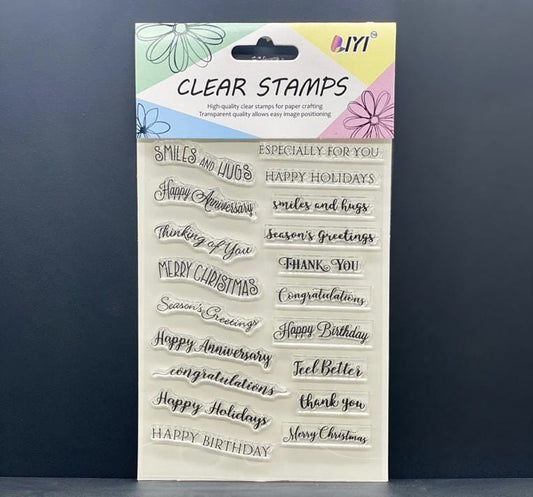 Clear Rubber Stamp- YC 313