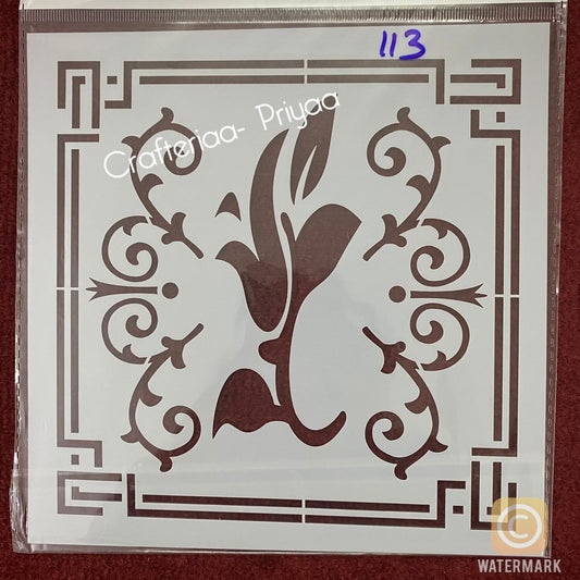 8×8 inch – Stencil Design – 113