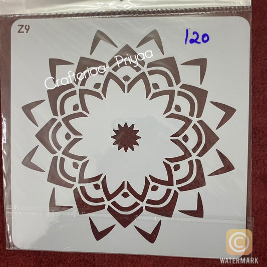 8×8 inch – Stencil Design – 120