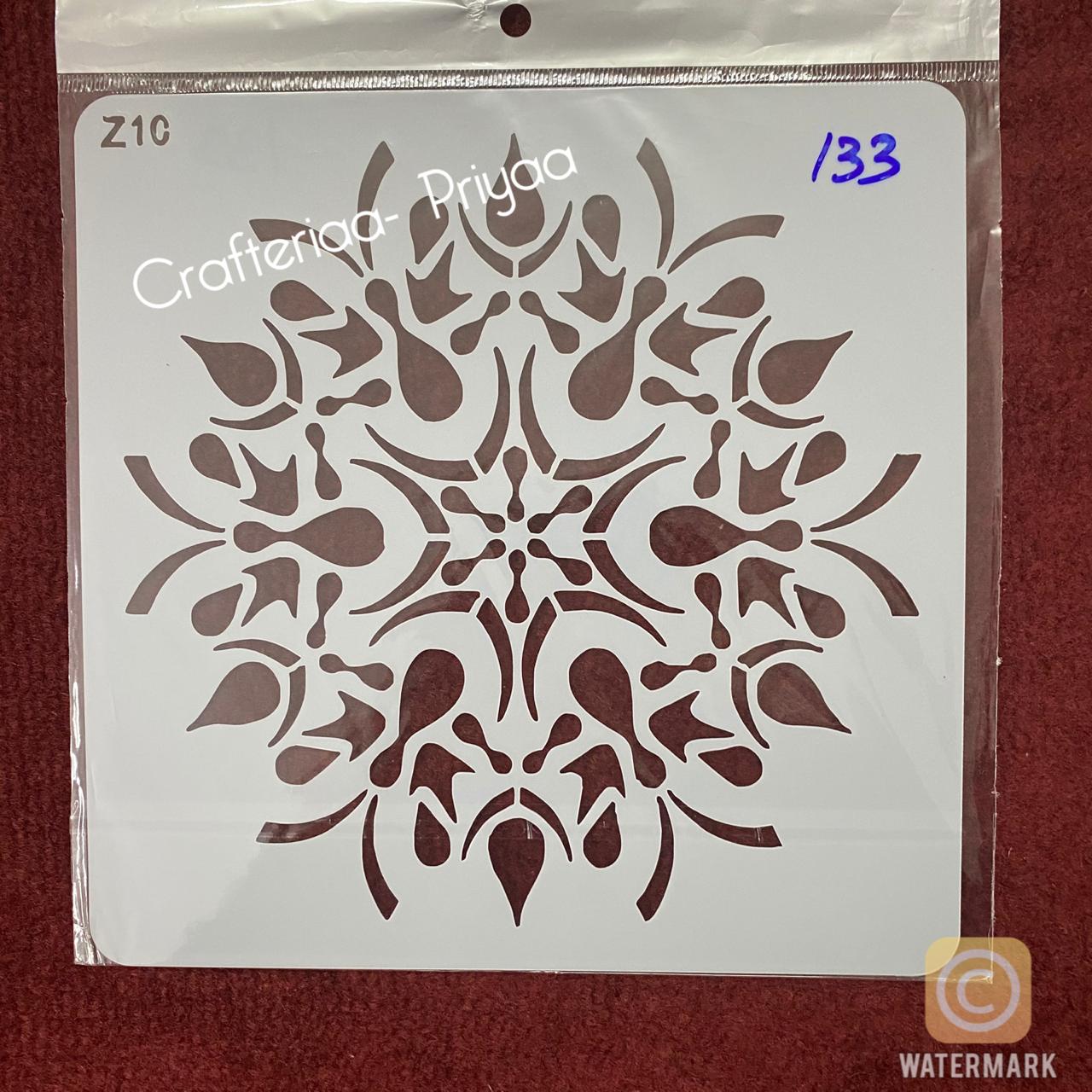 8×8 inch – Stencil Design – 133