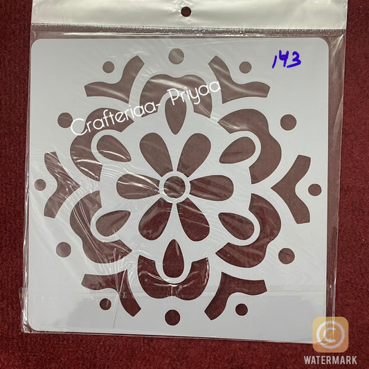 8×8 inch – Stencil Design – 143