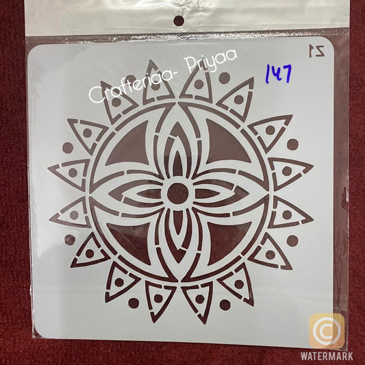 8×8 inch – Stencil Design – 147