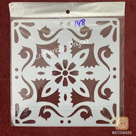 8×8 inch – Stencil Design – 148