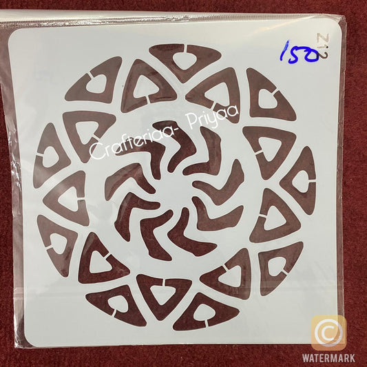 8×8 inch – Stencil Design – 150