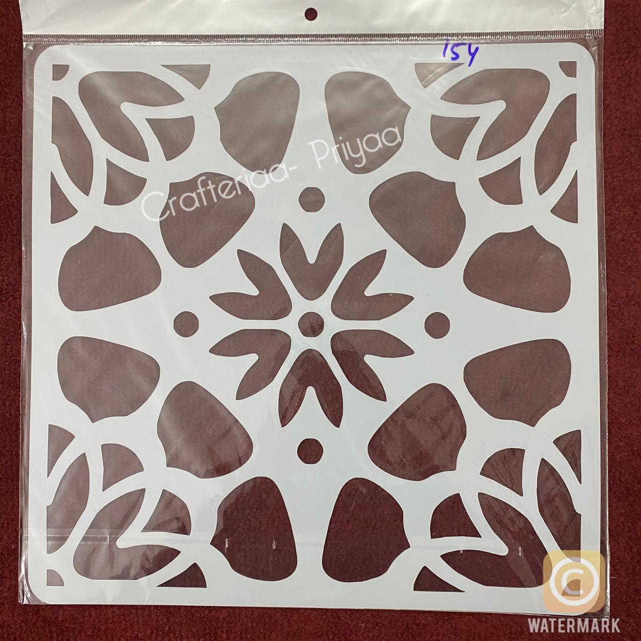 12×12 inch – Stencil Design – 154