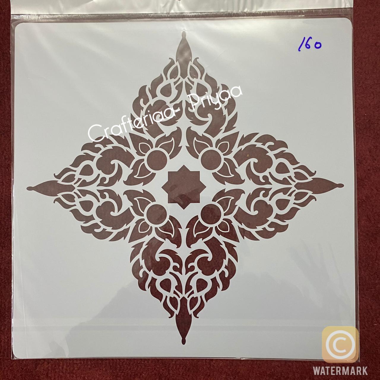 12×12 inch – Stencil Design – 160