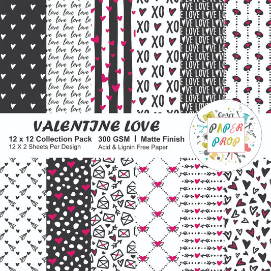 Valentine Love – 12 x12 inch- 24 Sheets