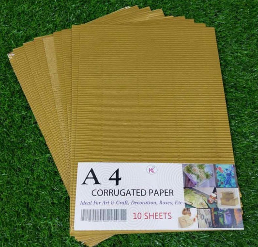 Corrugated Sheets- A4 Size Gold