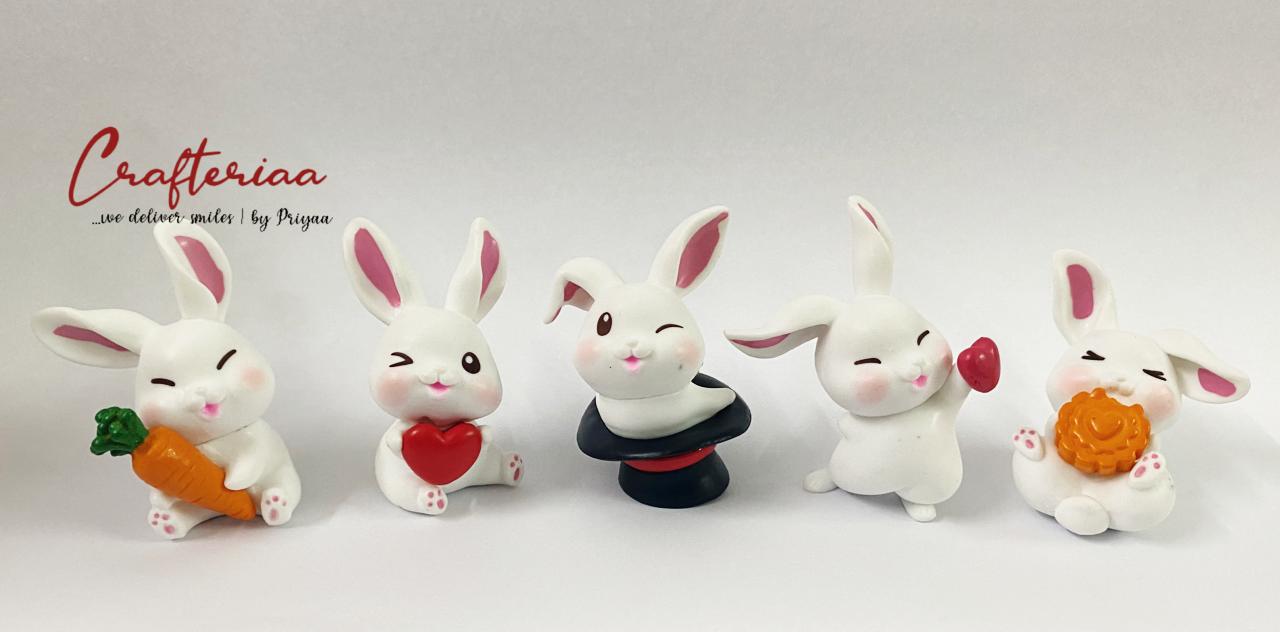 Rabbit – Miniature 3pieces – design 22