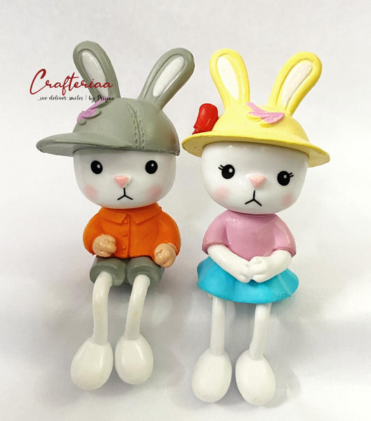 Rabbit couple – miniature 2 pieces – design 30