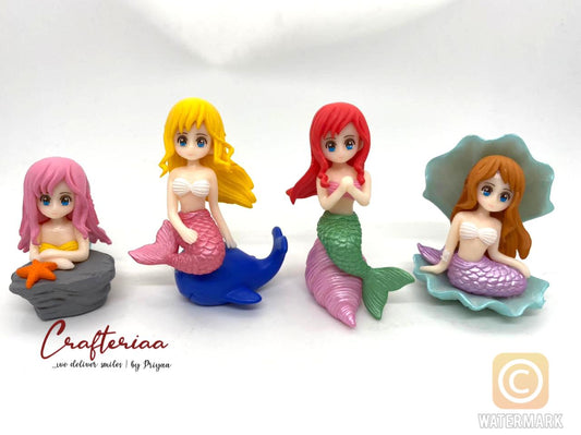Mermaid – miniature 4 pieces – design D52