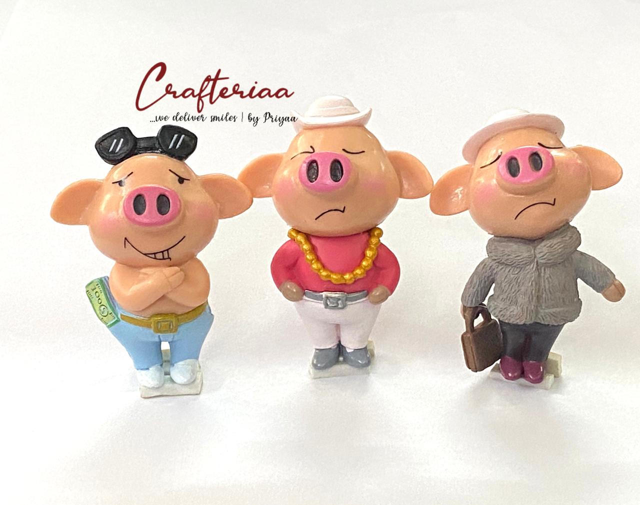 Piggy Man – miniature 3 pieces – design 65