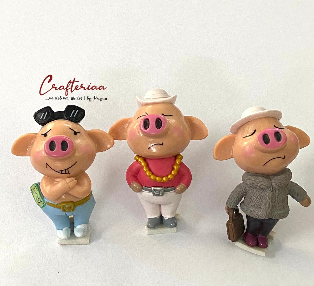 Piggy Man – miniature 3 pieces – design 65