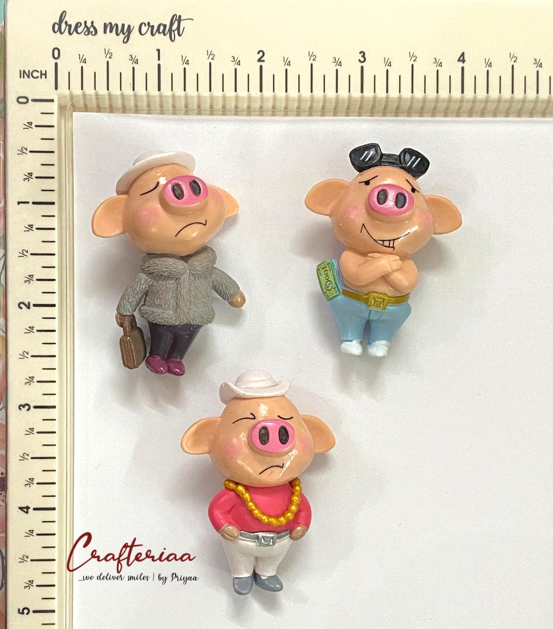 Piggy Man – miniature 3 pieces – design 65