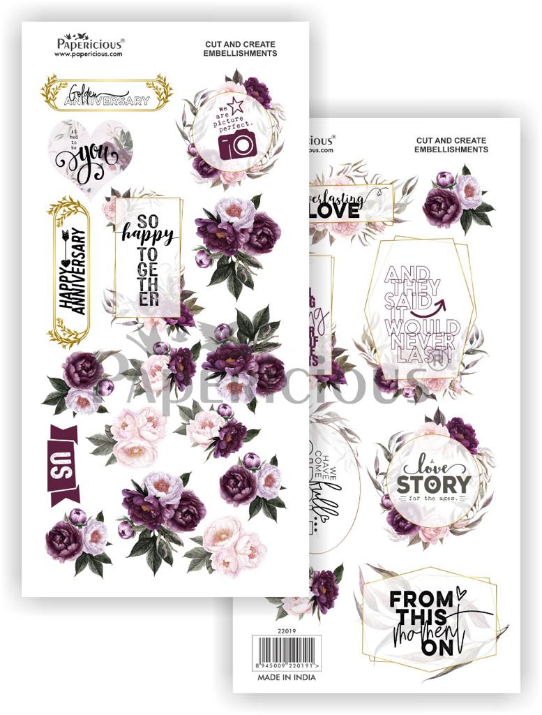 Cut and Create Embellishment Sheets -With Love