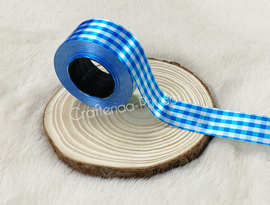 Printed Ribbon- Blue- 14 metres approx